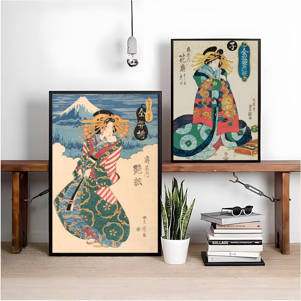 Retro japonês gueixa cartaz mi - Interior Design Minimalist avaliação e preço