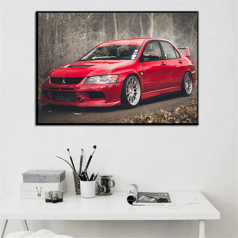 Supercar cartazes lancer evo c - Interior Design Sketch avaliação e preço