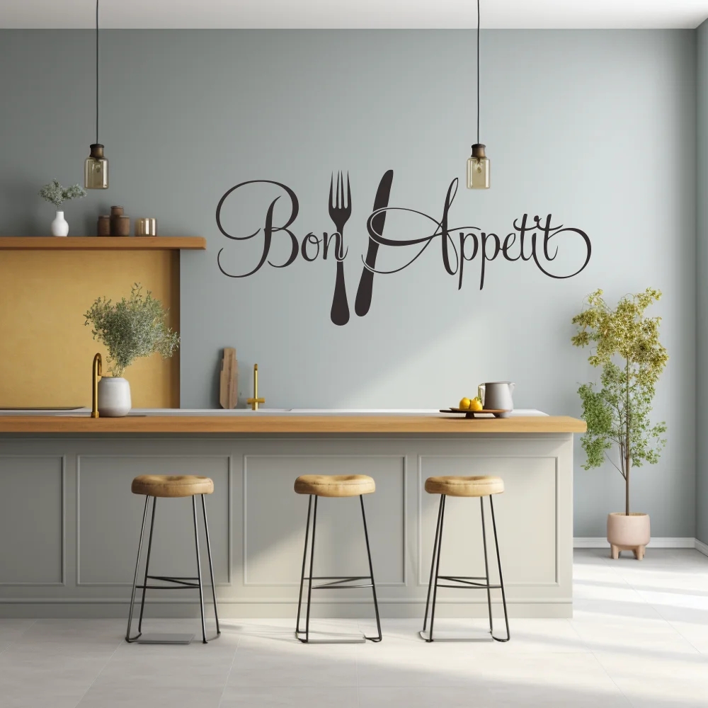 Adesivo de parede com garfo e  - Interior Design Kitchen avaliação e preço