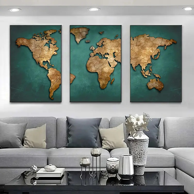 Mapa mundi retrô 3 tamanhos, p - Interior Design Sketch avaliação e preço