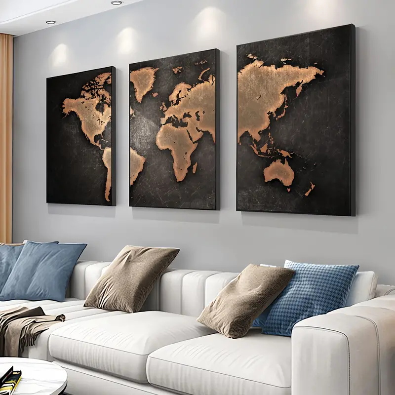 Mapa mundi retrô 3 tamanhos, p - Interior Design Sketch avaliação e preço