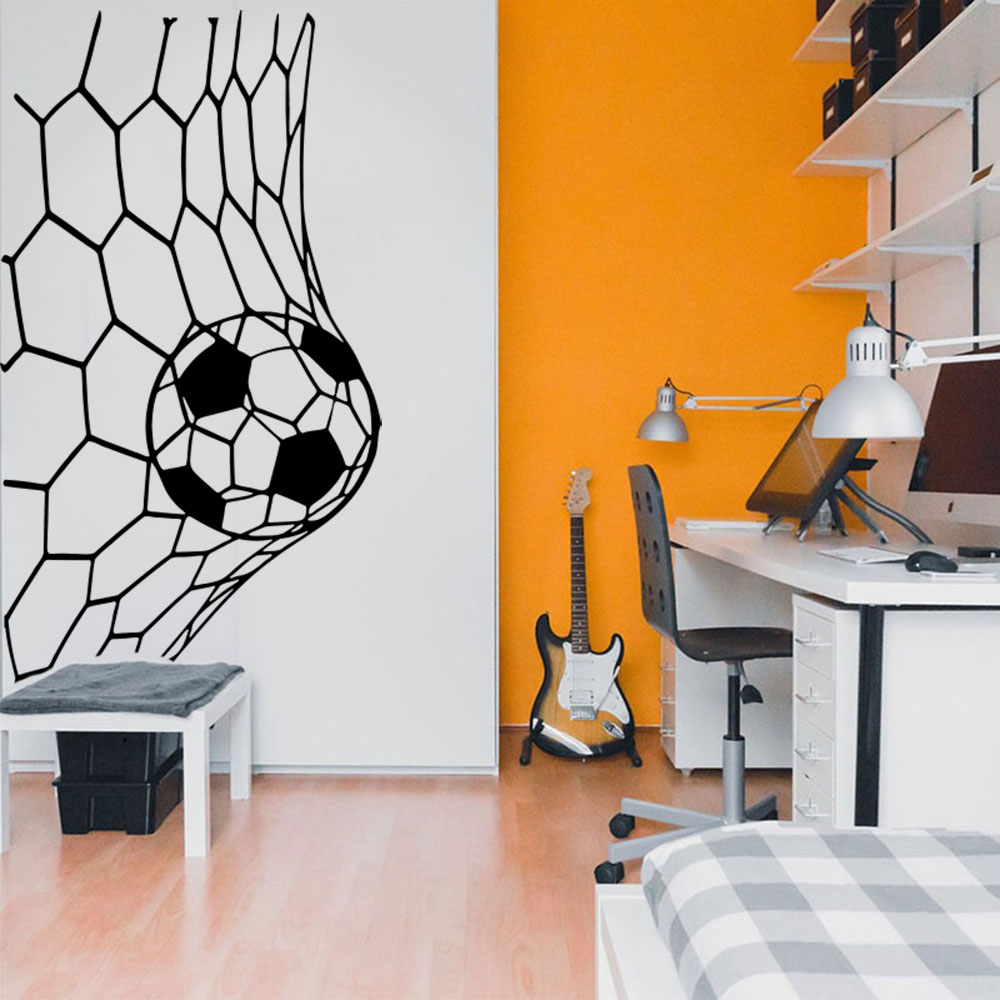 Grande soceer gol net adesivo  - Interior Design School avaliação e preço