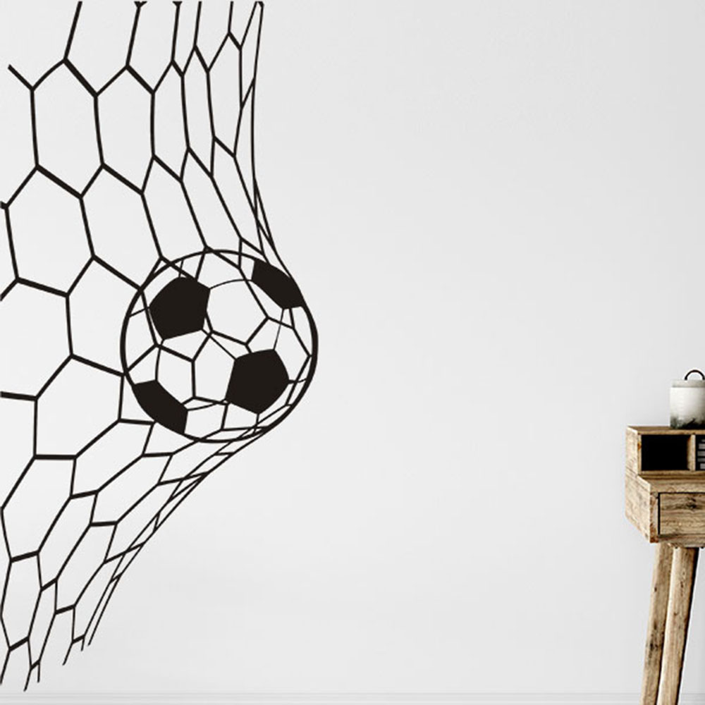 Grande soceer gol net adesivo  - Interior Design School avaliação e preço