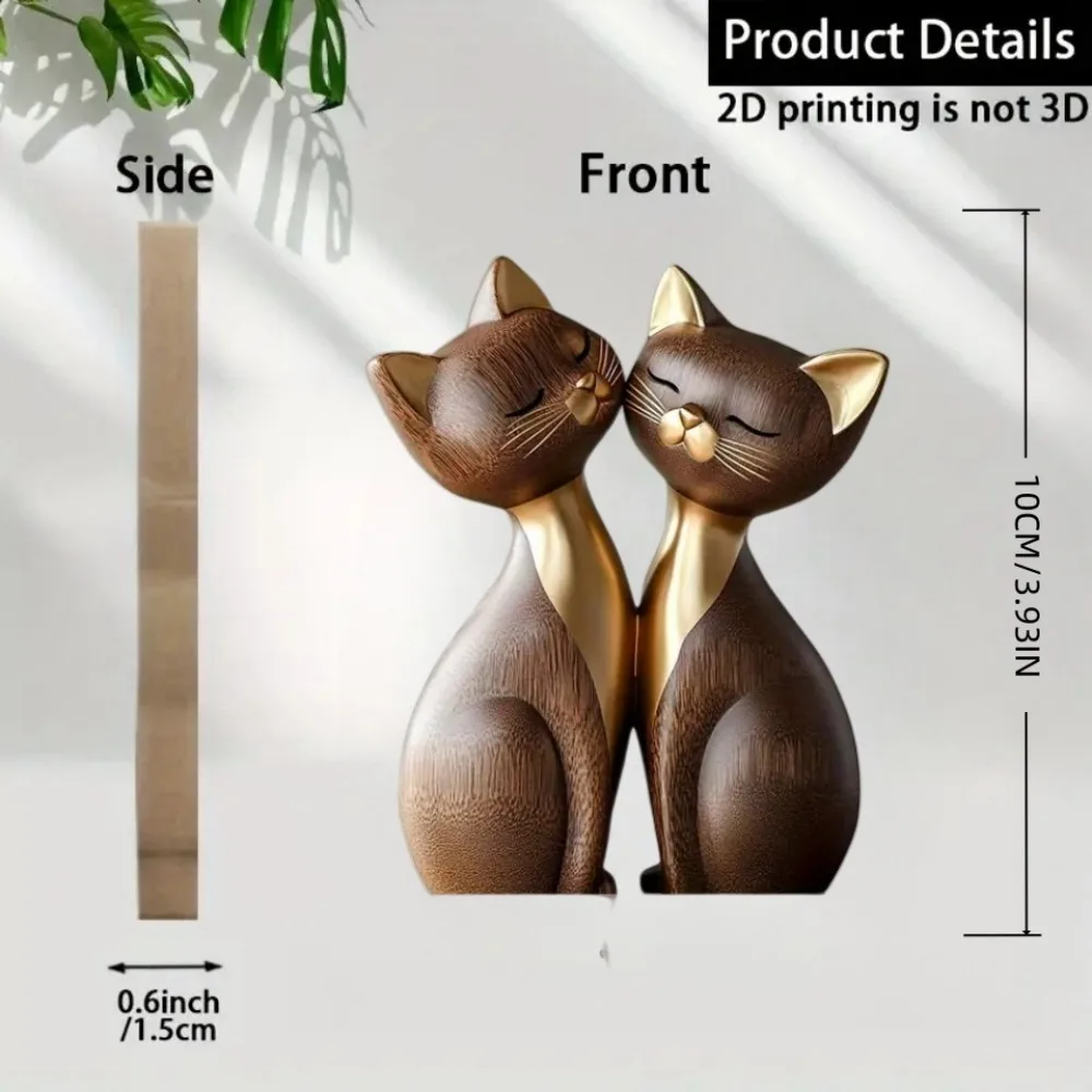 Escultura de casal de gatinho  - Interior Design School avaliação e preço