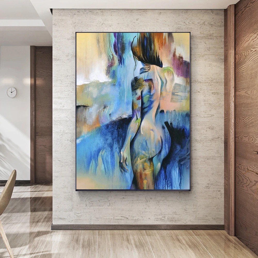 Pintura a óleo abstrata femini - Interior Design Sketch avaliação e preço