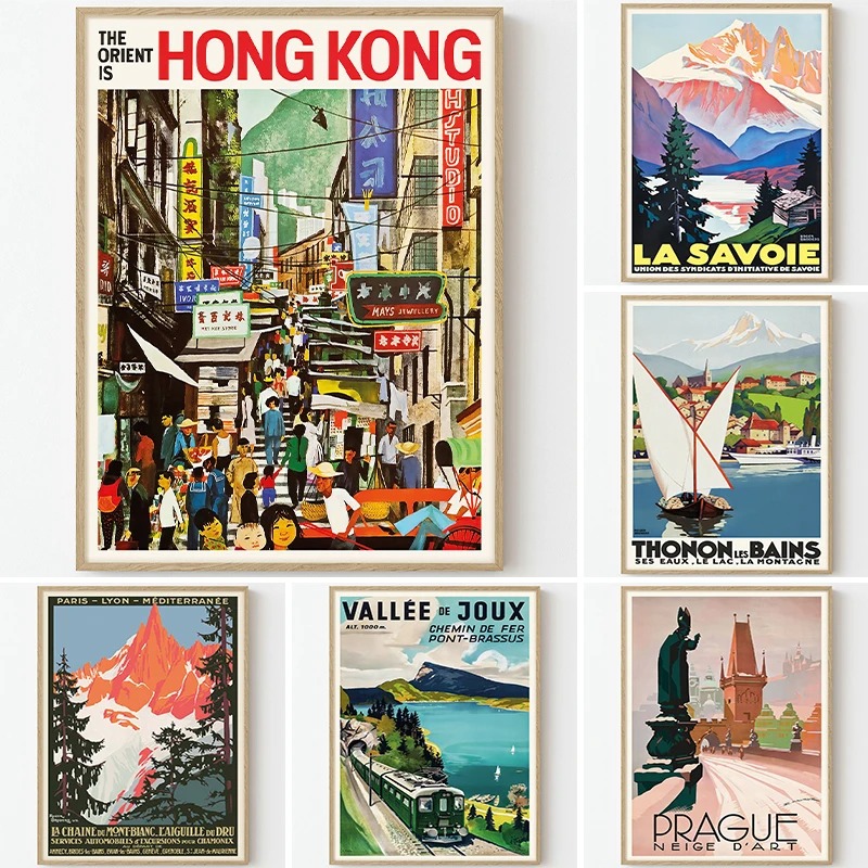 Viagem retro cartaz arte pintu - Interior Design Sketch avaliação e preço