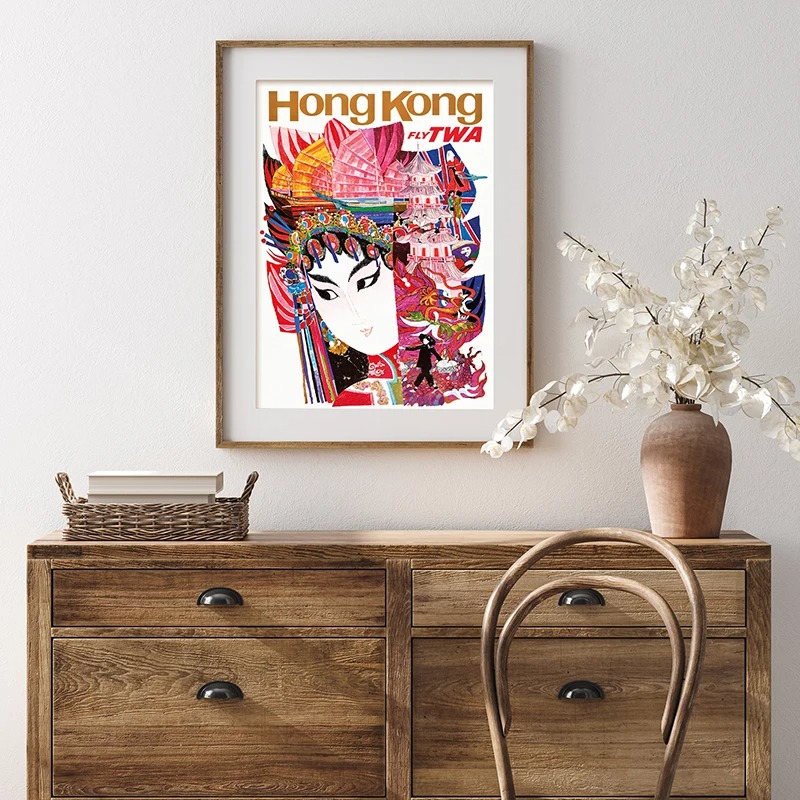 Viagem retro cartaz arte pintu - Interior Design Sketch avaliação e preço