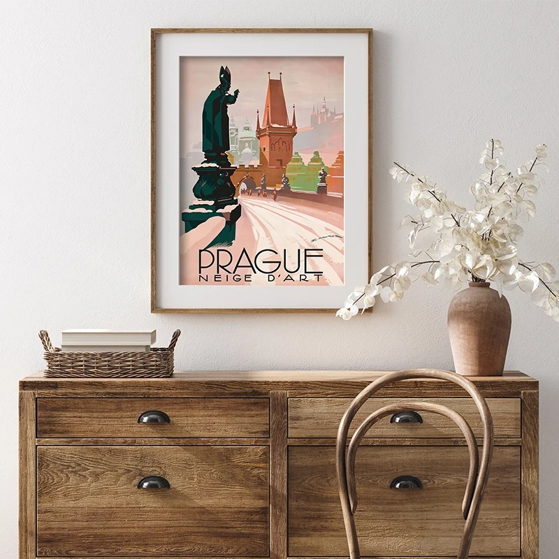 Viagem retro cartaz arte pintu - Interior Design Sketch avaliação e preço