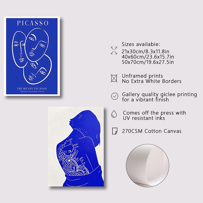 Pôster abstrato Klein azul sim - Interior Design Sketch avaliação e preço