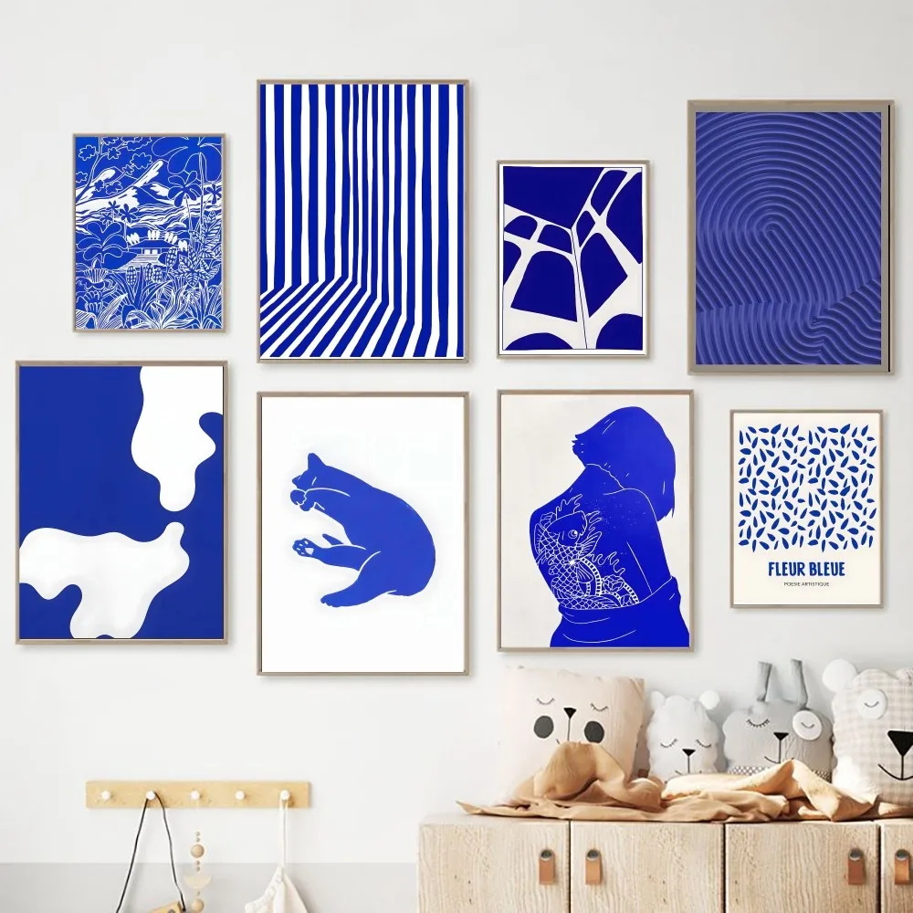 Pôster abstrato Klein azul sim - Interior Design Sketch avaliação e preço