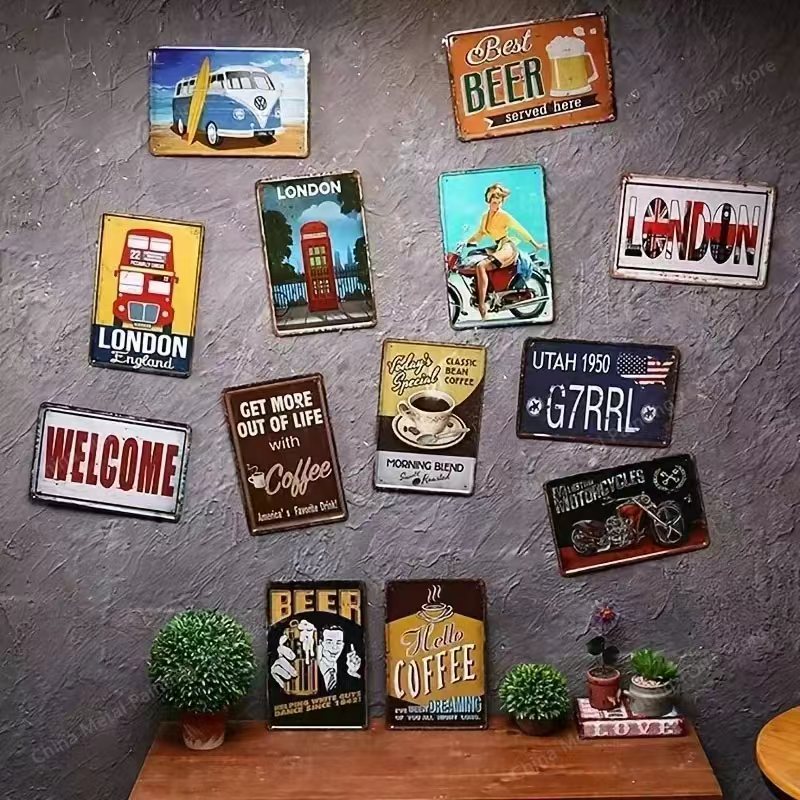 Decoração de Parede Metálica V - Interior Design Of Cafe avaliação e preço